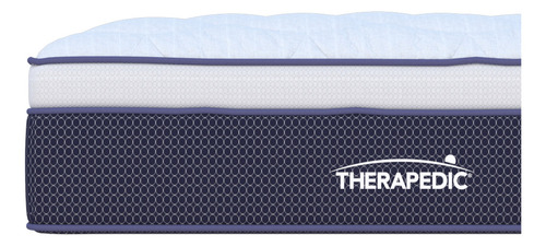 Colchon Queen Size Therapedic Espumas Ultra Confort Premium Color Azul Marino