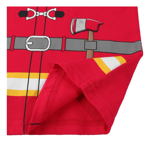 Pijama De Moda Deportiva Y De Ocio Para Bomberos, 2 Piezas