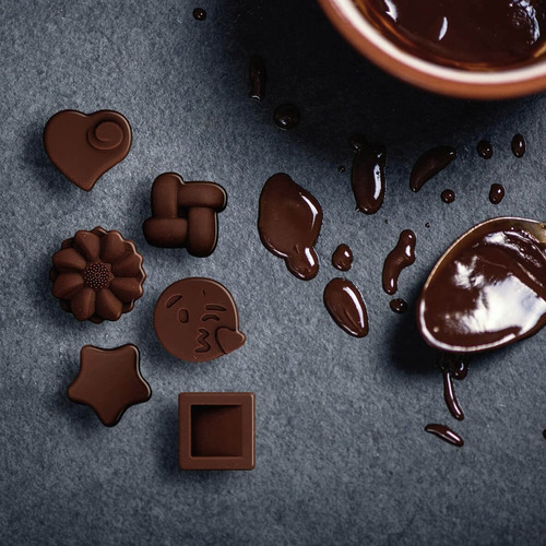 A 6 Molde Silicon Corazón Esfera Reposteria Fondant Chocol