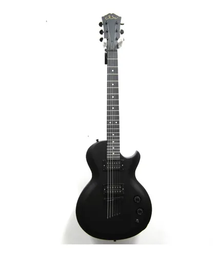 Guitarra Electrica Fina Les Paul Gsw Negro Mate Gothic