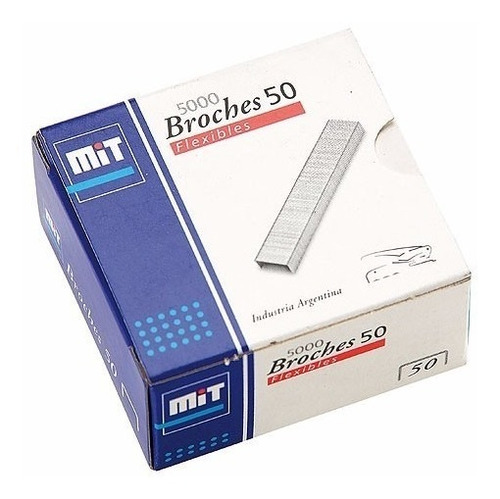 10 Cajas De Broches Mit Para Abrochadora 50 X 5000 Ganchito