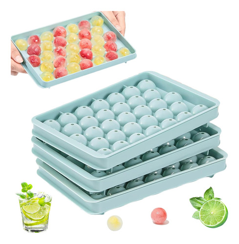 Moldes For Hielo, Moldes Redondos Con Tapa, Juego De 3