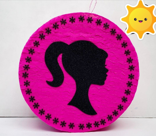Piñata De Cumpleaños Y Fiestas Barbie Matel Circular 30