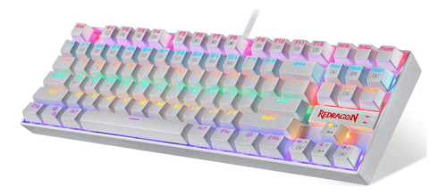 Teclado Redragon Kumara K552 Rainbow Blanco Switch Rojo