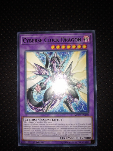 Carta Yugioh Cyberse Clock Dragon