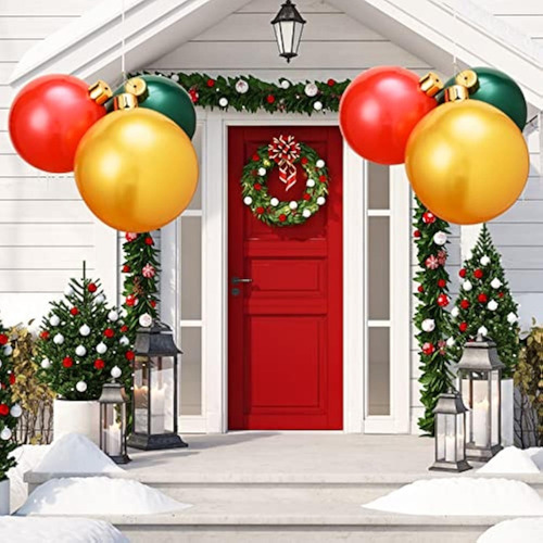 2 Piezas De Decoración De Bolas De Navidad Grandes Para Deco