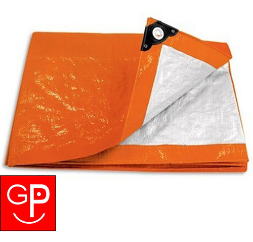 Imagen 2 de 6 de Lona Naranja Pretul 4x5 Mts Con Ojales Y Protección Uv G P