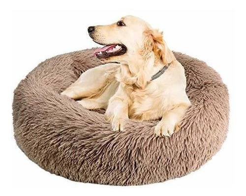 Cama Calmante Para Perros, Cama Para Gatos, Lavable, Redonda