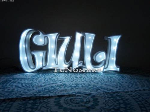 Nombres Iluminados 8 / 9 Letras 15 Cm Polyfan Cartel Luces