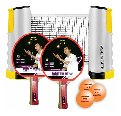 Set Ping Pong Sensei Profesional 2 Estrellas | Favio Sport