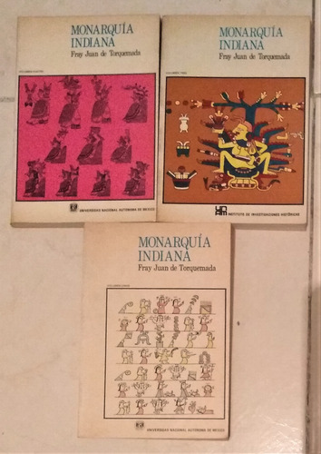 Monarquía Indiana Fray Juan De Torquemada 3 Tomos (Usado)