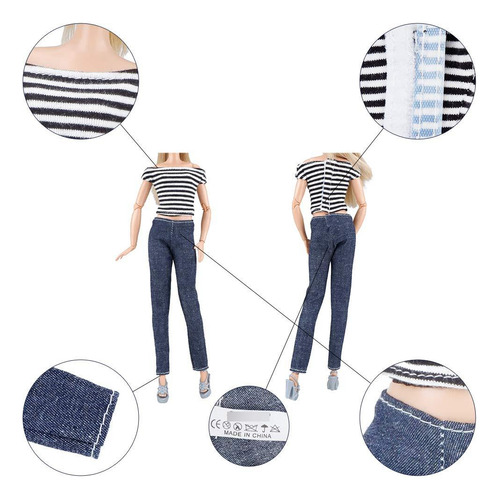 Lote 10 Artículos Juegos De Ropa Muñeca Casual 11.5 Pulgadas