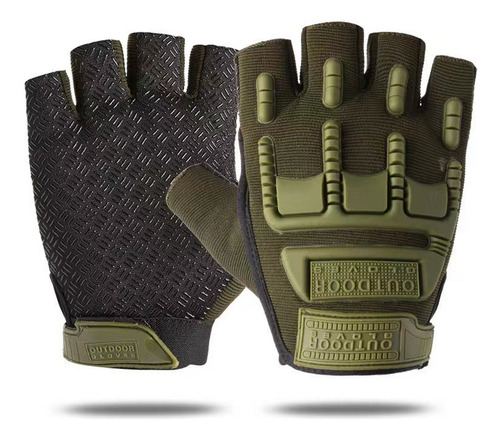 Guantes Cortos Proteccion Para Motocicleta Un Par Verde L