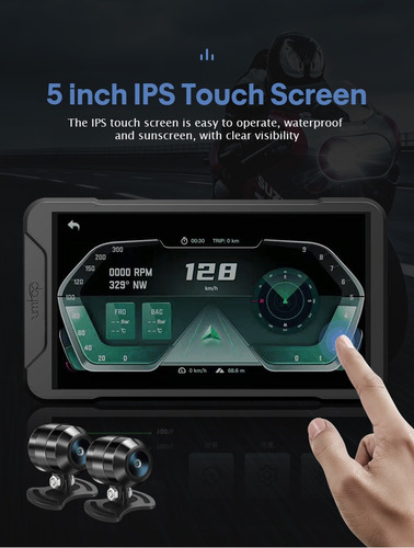 Navegador Grabador Carplay Cámara De Salpicadero Para Moto