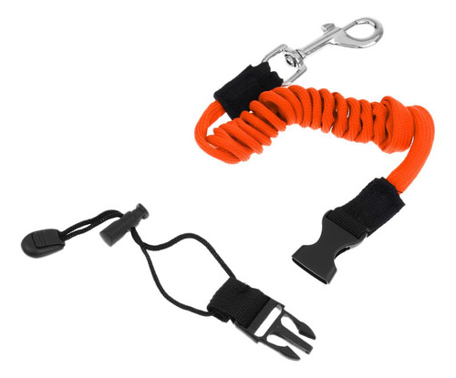 2 Ajustable Kayak Rod Leash Fishing Pole Paddle Naranja