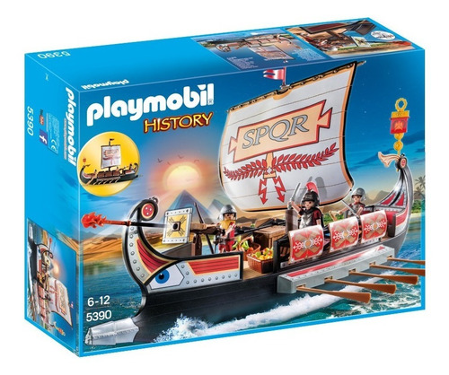 Juego Playmobil History Barco De Guerreros Romanos 86 Piezas