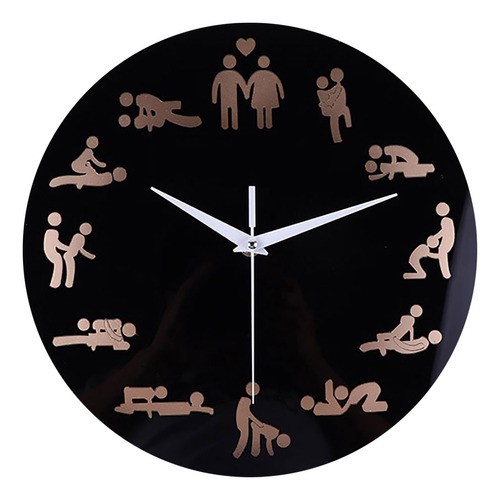 Reloj De Pared Sexy Para Hombre | Decoración De Espejo Acríl