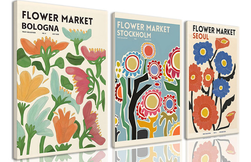 Bwodke Lienzo Enmarcado De Matisse Flower Market Para Pared,