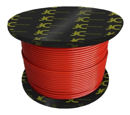 50m Cabo Aço Revestido Para Academia Pvc Vermelho 1/8 X 4,8