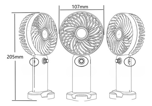 Ventilador Portátil De Mesa, Mini Ventilador De