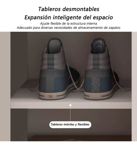 Zapatero De Madera Organizador Mueble Estantería 16 Pares Color Madera Natural Blanco Cálido
