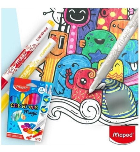 Plumones Mágicos Maped Color Peps Magic 10 Piezas
