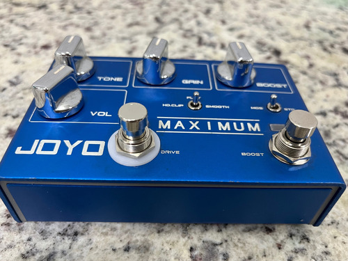 Pedal Maximum Booster Overdrive Joyo R05 Cor Azul Azul (Usado)