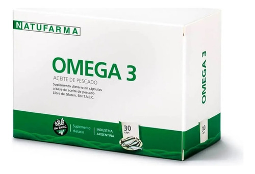 Natufarma Omega 3 Aceite De Pescado 30u Colesterol Presion Sabor Sin Sabor