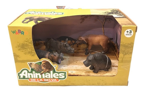 Animales De La Selva Rhino Antilope E Hipopotamo Cachorros