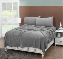 Comprar Sábanas Queen Size Ultra Suaves Premium. Blancos Azteca. Color Gris perla Diseño de la tela Liso