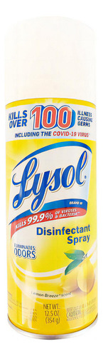 Desinfectante Ambiental Lysol Lemon Bre 354g