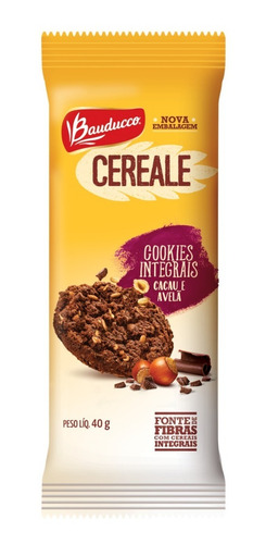 Cookies Cereale Cacau E Avelã Bauducco 40g