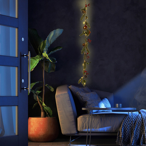 Cadena De Luces Led Con Arreglo Decorativo Navideño En Forma