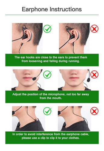 Rbitro Auricular De Un Solo Oído Auriculares Con Cable