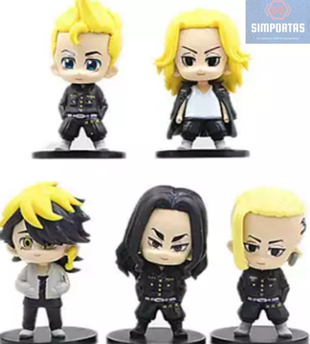 Figuras Tokyo Revengers Set De 5 Piezas 10 Cms Calidad Stgo.