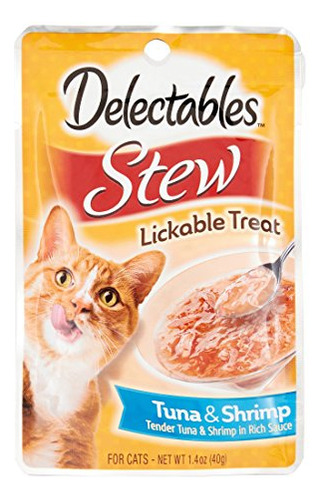 Hartz Delectables Stew Couty Cat Treats - Atuna Shrimp - 1.4