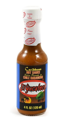 El Yucateco Salsa Caribbean Picante Chile Habanero 120ml!