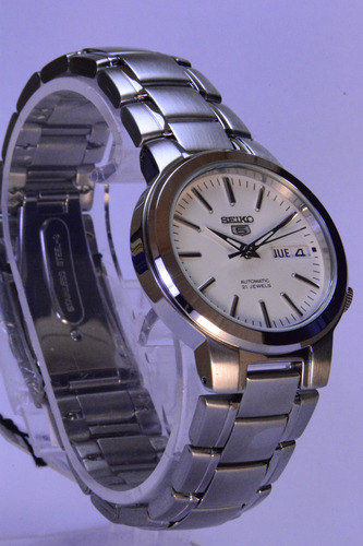 Reloj Seiko 5 Snka01 Autentico Japones Automático Plateado Plateado Blanco