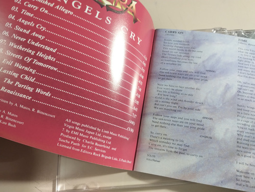 Angra - Angels Cry - Made In Japan 1993 , Sin Obi Edición Limitada (Usado)