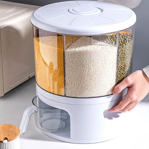 Dispensador De Cereales Envase De Comida Rotación De 360