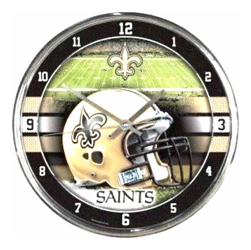 Reloj De Pared Saints De Nuevo Orleans Original Nfl
