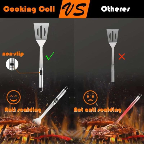 Kit De Accesorios Para Barbacoa Jgo 20 Herramientas De Acero