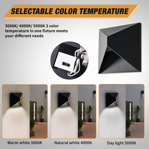 Aplique Led Exterior Impermeable 8w, Luces Pared Modernas