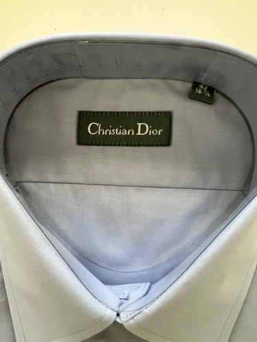 Camisa Christian Dior Manga Larga Formal Oficina Logo Bordad