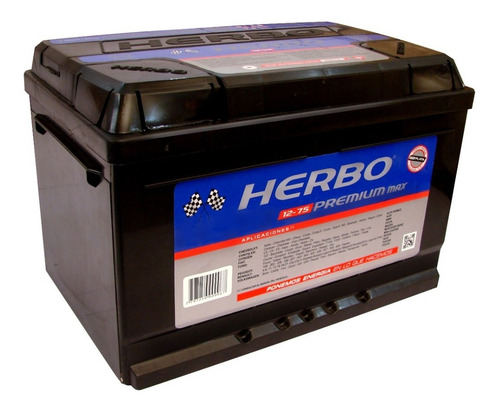 Bateria Herbo Premium Max 12x75 Vw Gol 1.6 Naf 1.9 Td