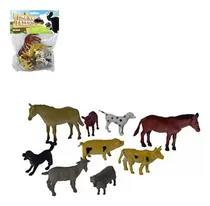 Comprar Kit Brinquedo Miniatura Animais Da Fazenda Sortidos 7 Peças