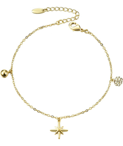 Nokmit Pulseras De Oro Delicadas Para Mujeres Y Niñas, Chapa