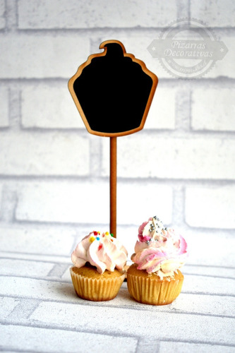 Pizarra Diseño Cupcake Con Base