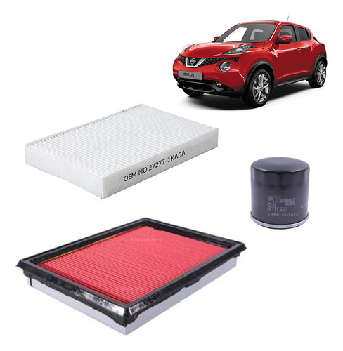 Kit Filtros Nissan Juke 1.6 2012 2016 Aire/polen/aceite