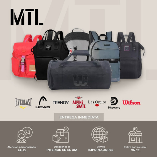 Bolso Deportivo Everlast Gimnasio Original Unisex Poliéster
